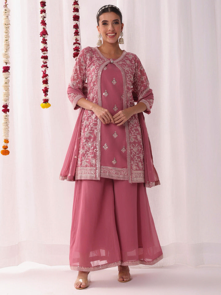 Resham Schiffli Embroidered Co-ord Set