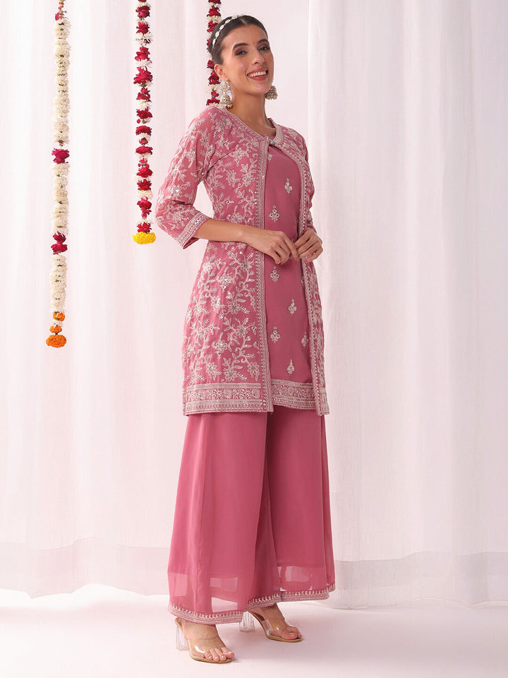 Resham Schiffli Embroidered Co-ord Set