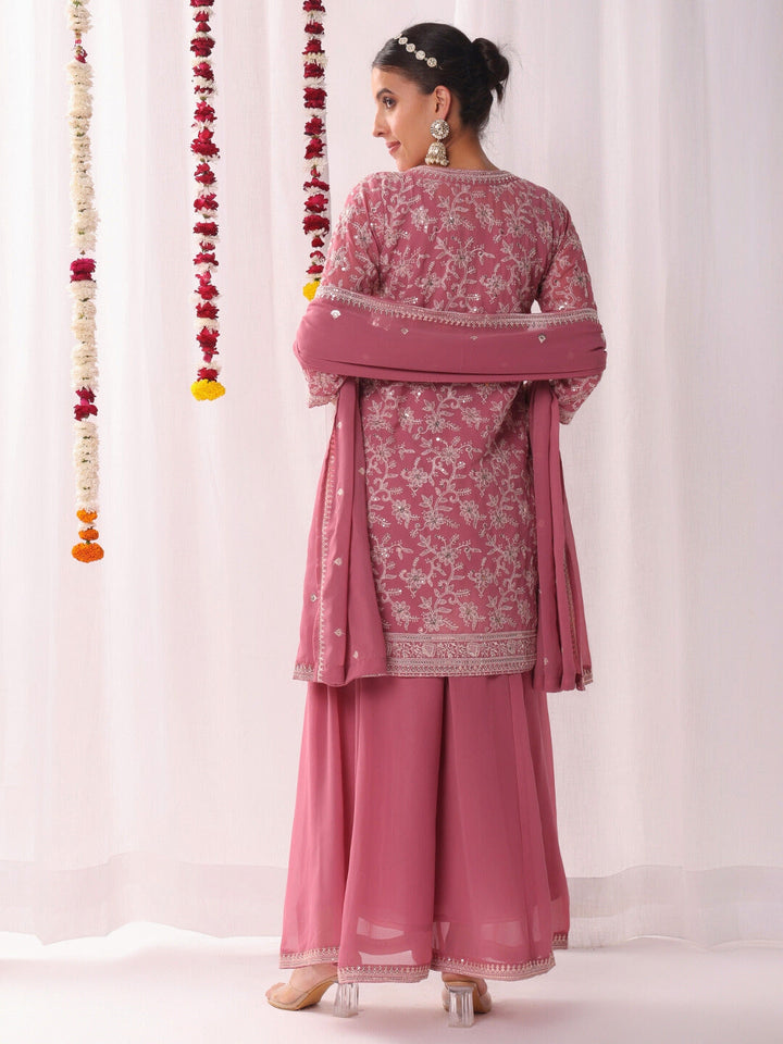 Resham Schiffli Embroidered Co-ord Set