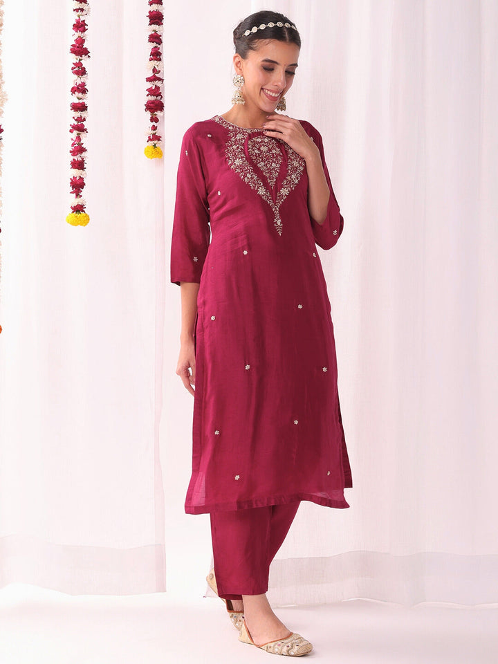 Zardozi and Kasab Embroidered Kurta with Banarasi Dupatta