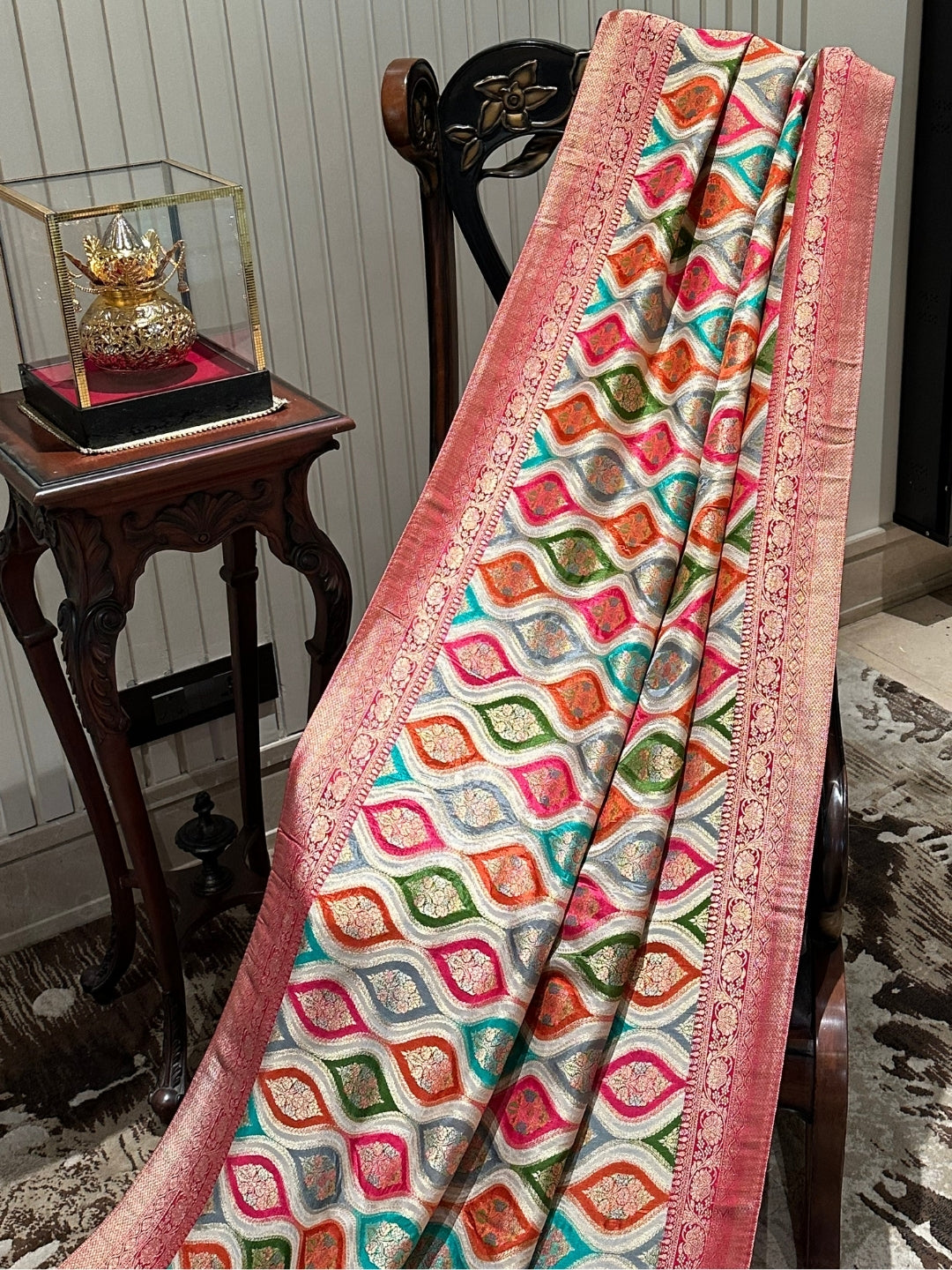 Elegant Multicolour Silk Saree