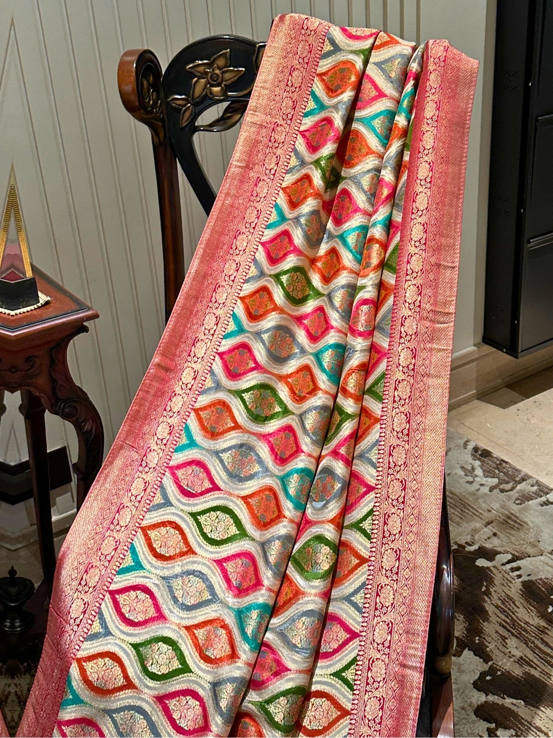 Elegant Multicolour Silk Saree