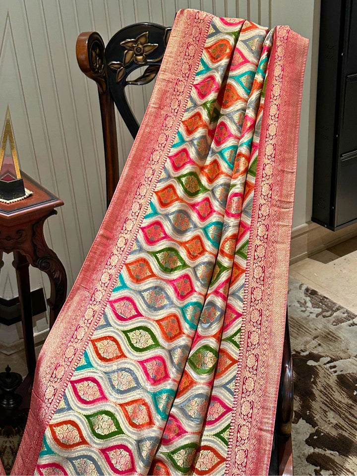 Elegant Multicolour Silk Saree