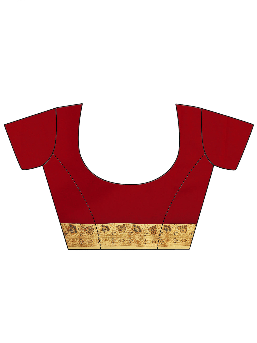 Banarasi Silk with Zari Meenakari Woven Jamdani Style Border and Pallu