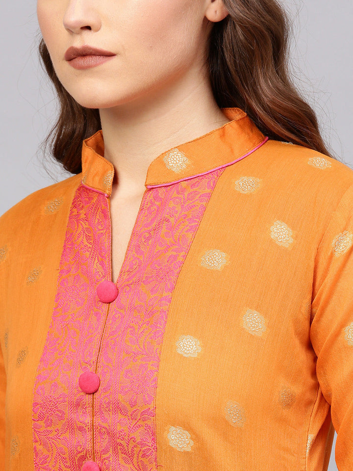 Banarasi Kurta Set with Handloom Dupatta and Pallazos