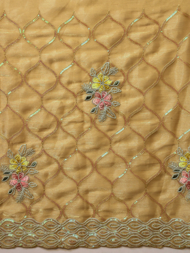 Floral Resham Embroidered & Sequence Embellished Saree
