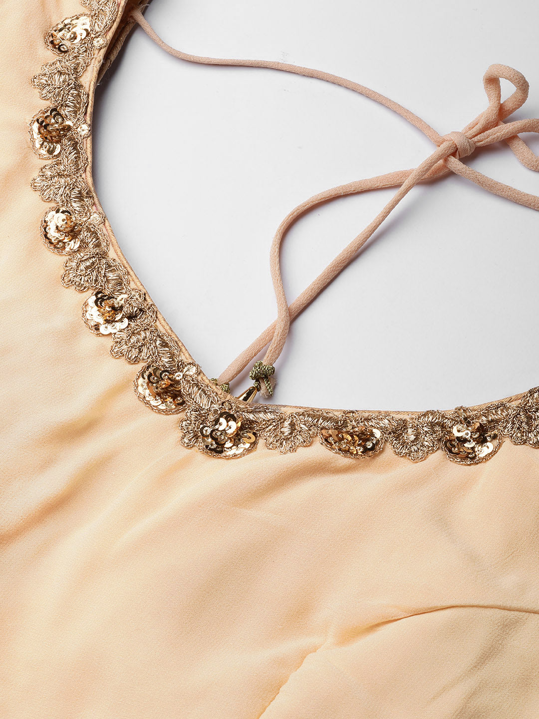 Embroidered Crop Top Lehenga with Flowy Bell Sleeves