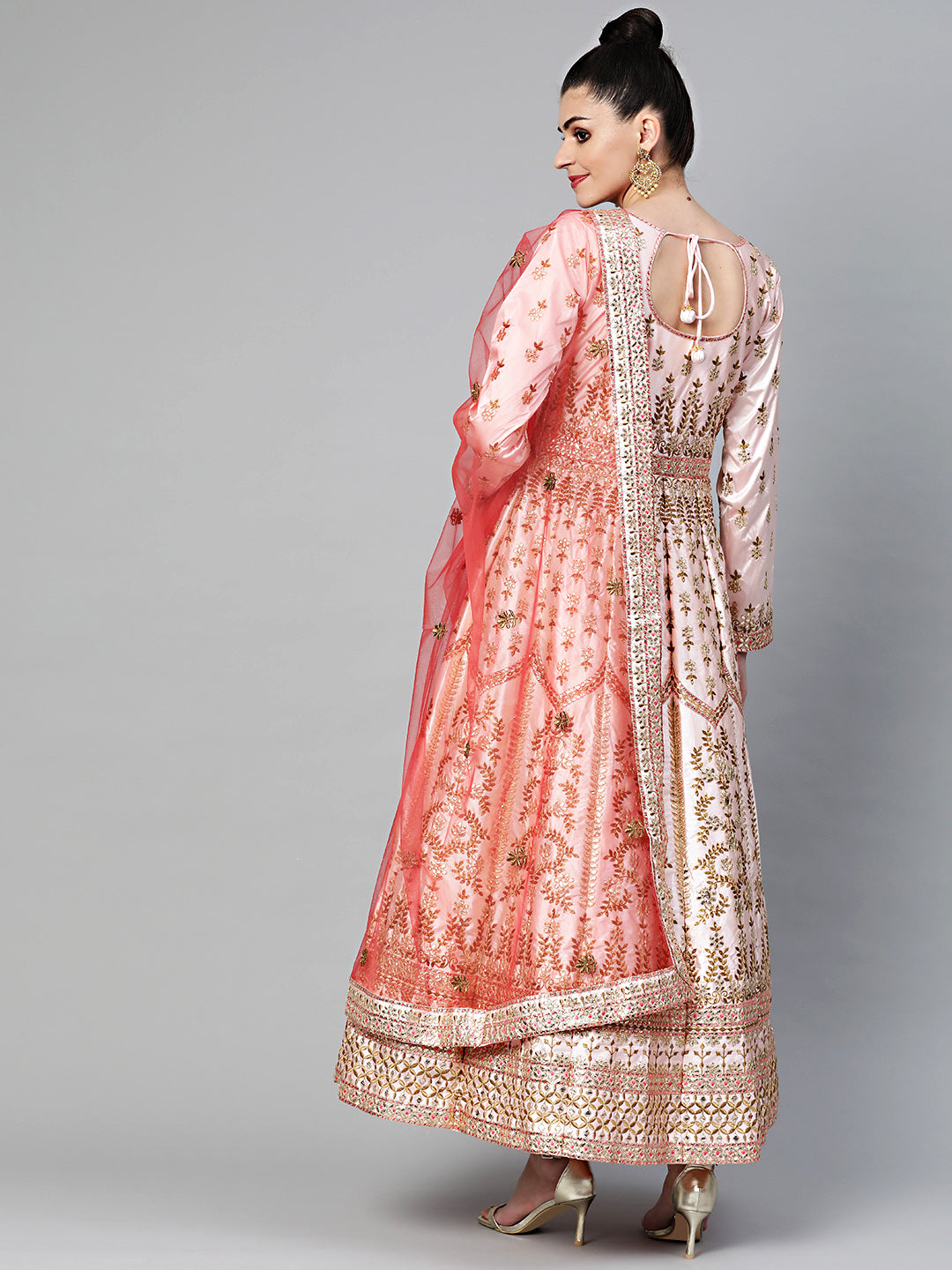 Mughal inspired Gota Patti Anarkali Kurta Set