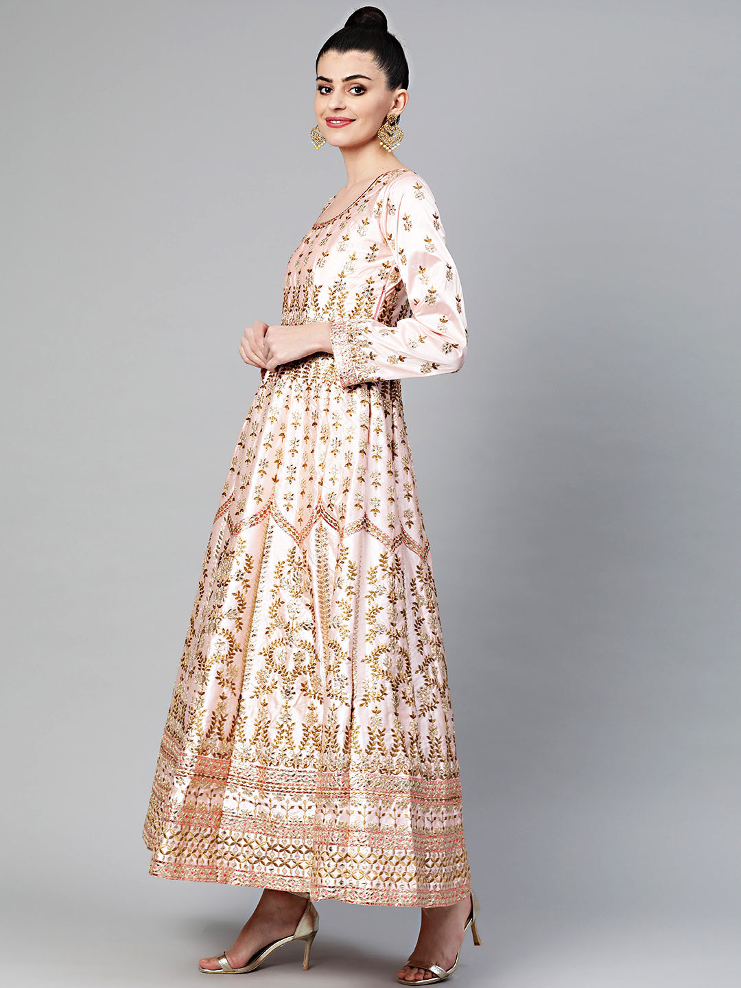 Mughal inspired Gota Patti Anarkali Kurta Set
