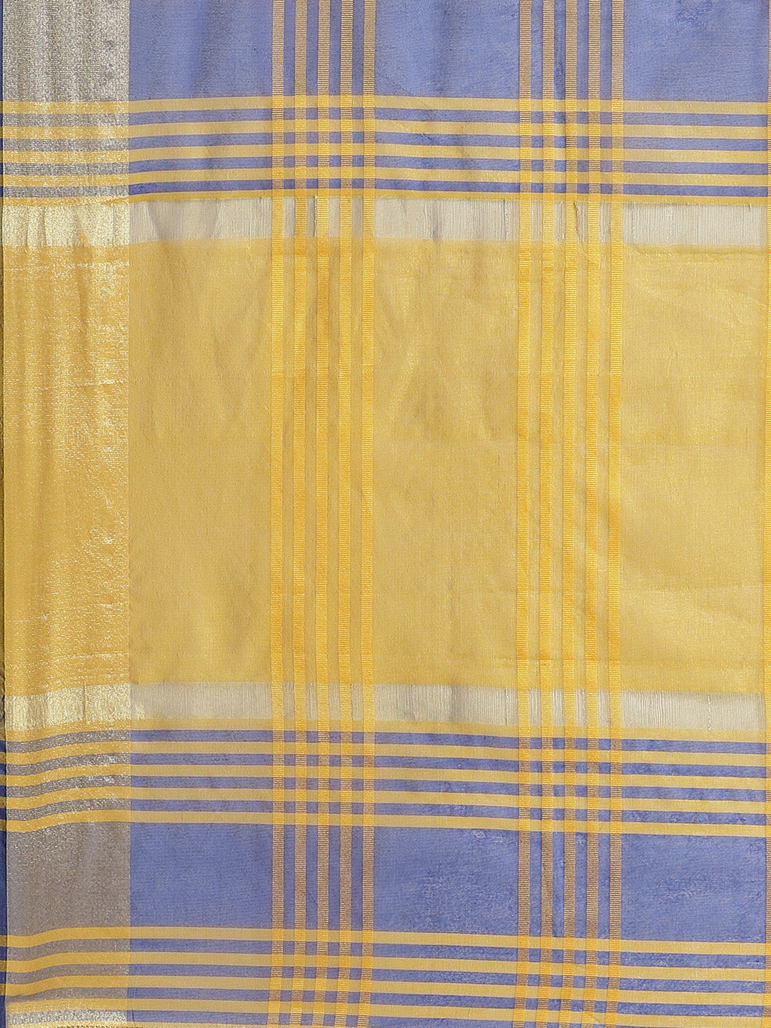 Banarasi Jamdani Saree with Zari Woven Paisley Border and Heavy Contrast Pallu