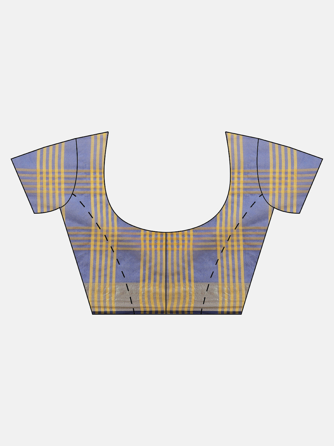 Banarasi Jamdani Saree with Zari Woven Paisley Border and Heavy Contrast Pallu