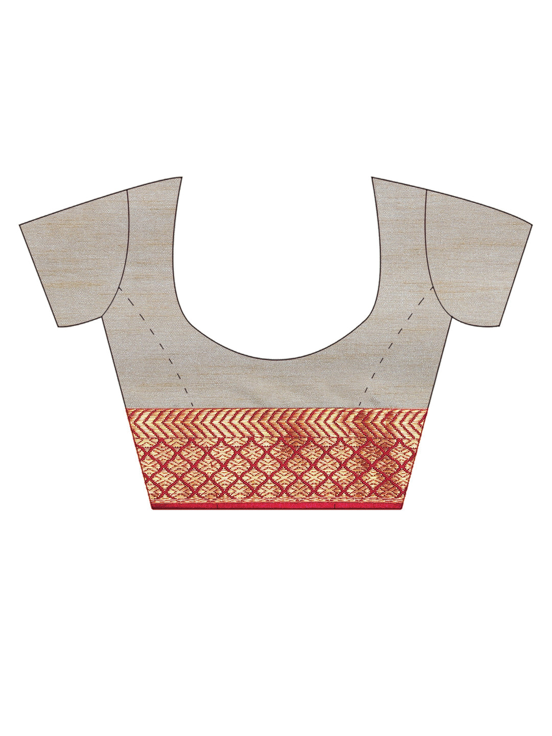Satin Saree with Panelled Floral Print and Woven Border