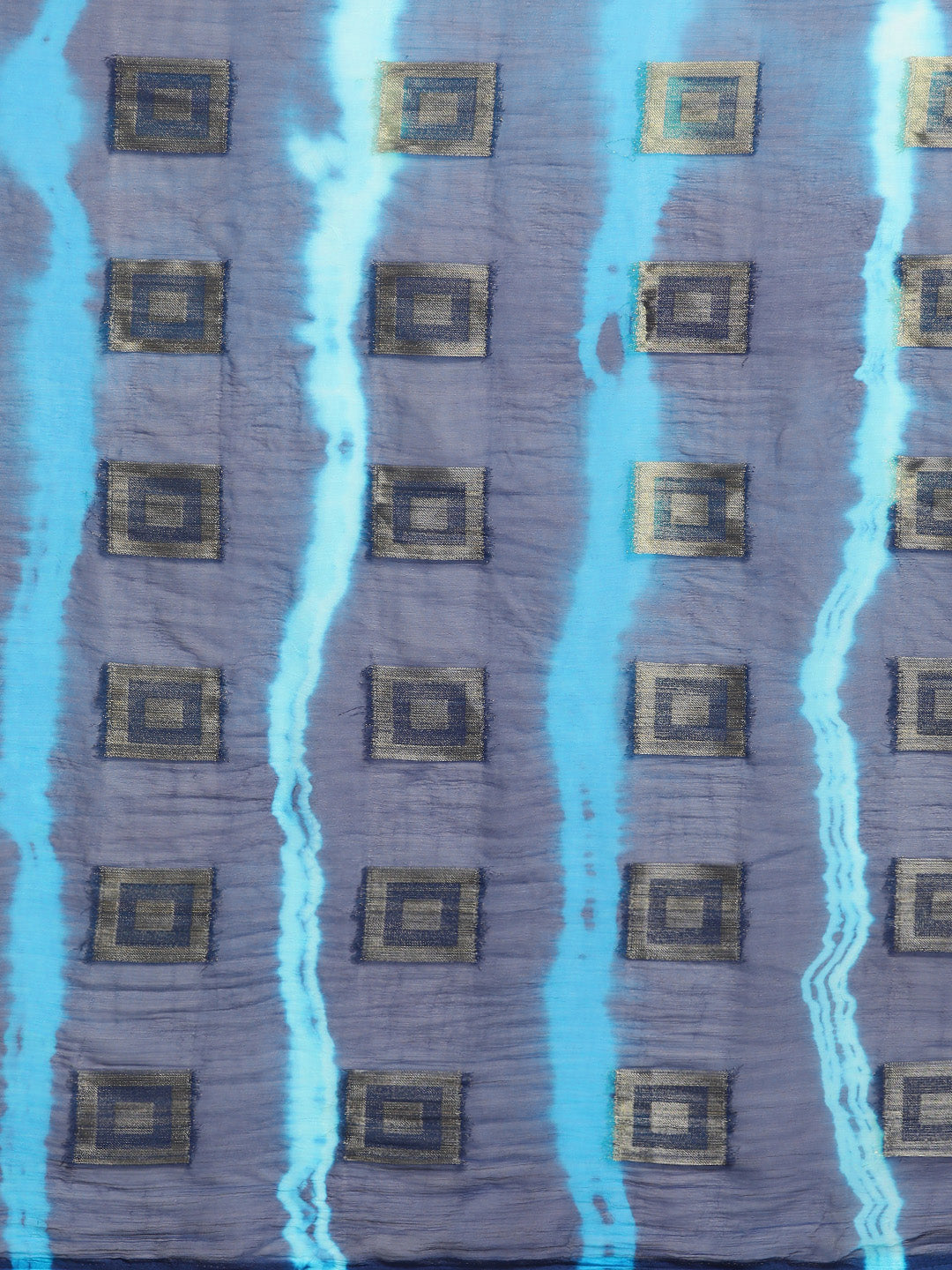 Chiffon Checked Ombre Bandhej Saree