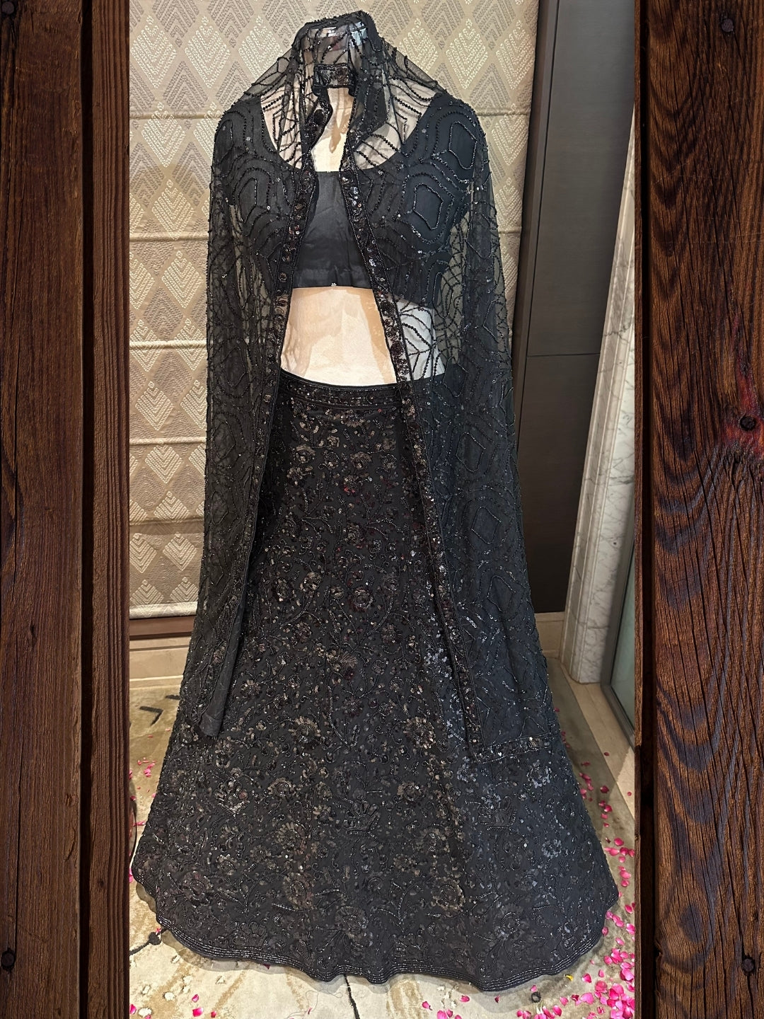 Enigmatic Noir Sequinned Lehenga