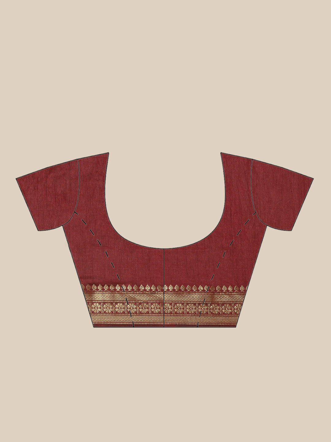 Mysore Silk Saree with Contrast Zari Floral Motif Weaving Border