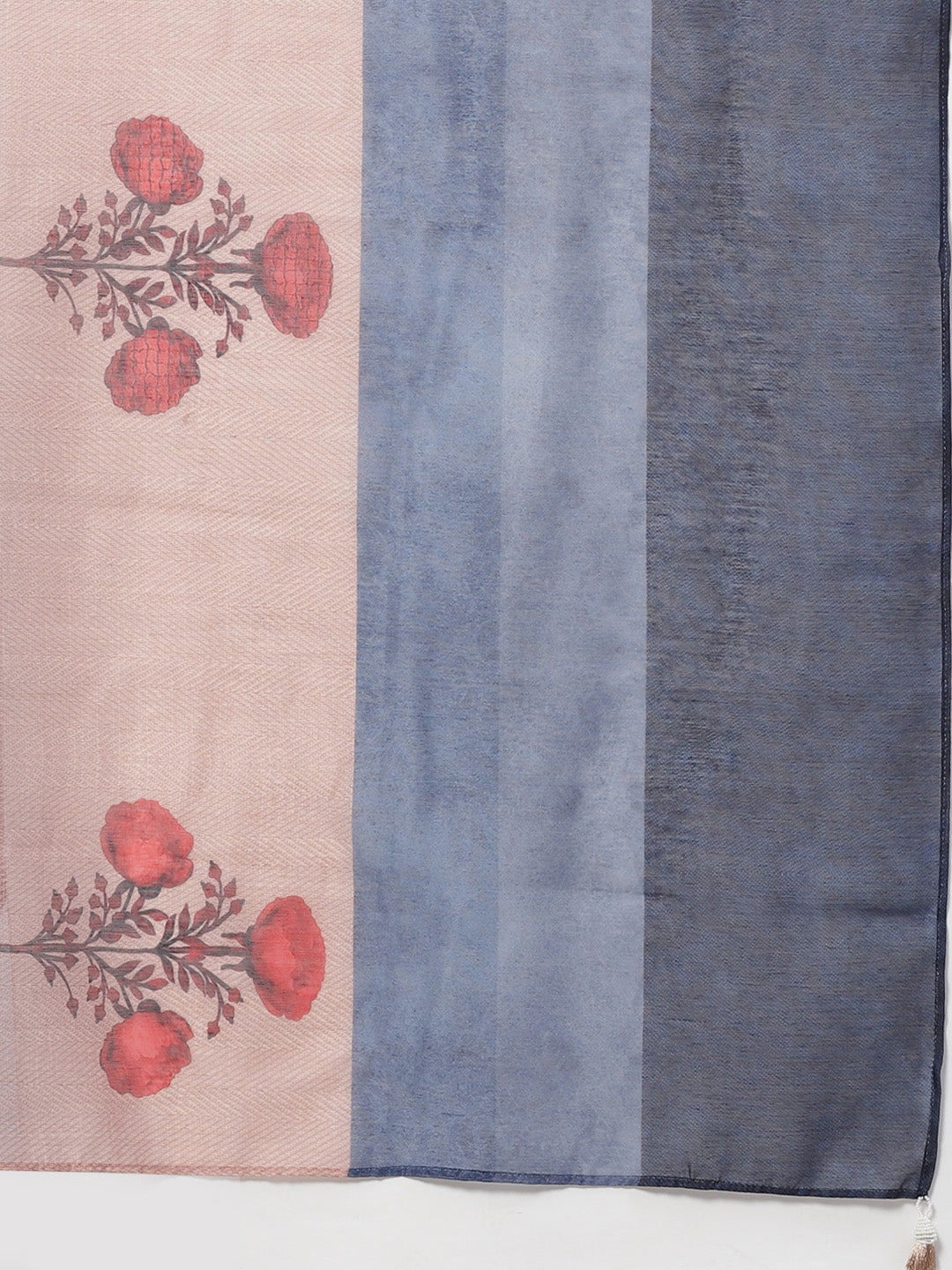 Chanderi Silk Dress Material with Digital Handloom & Indie Print with Maheshwari Dupatta