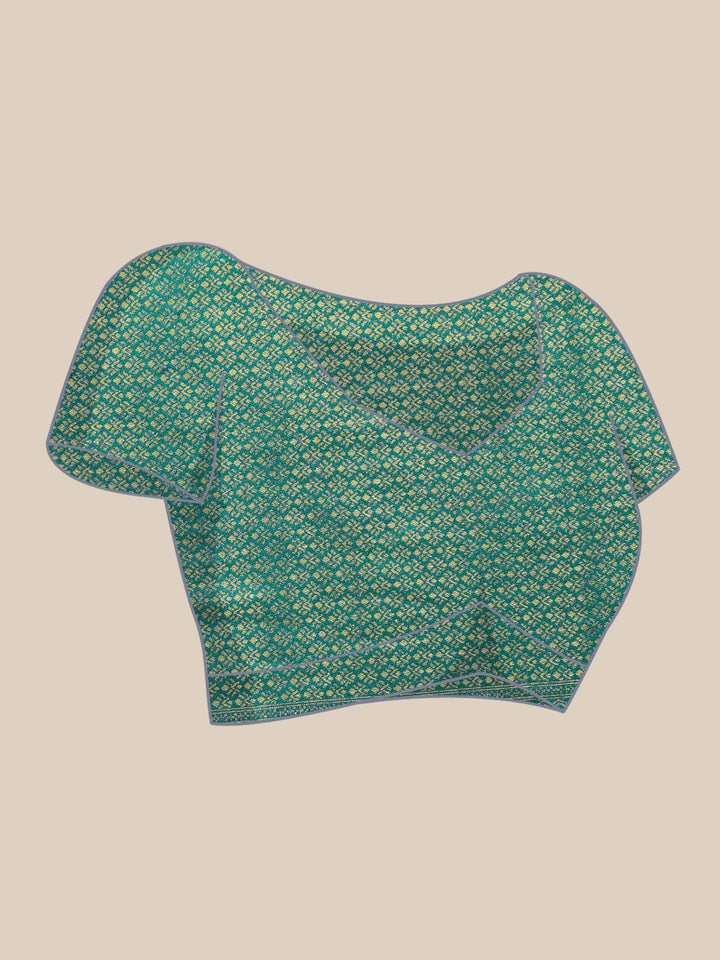 Zari Woven Ethnic Kanjeevaram Handloom Saree with Gold