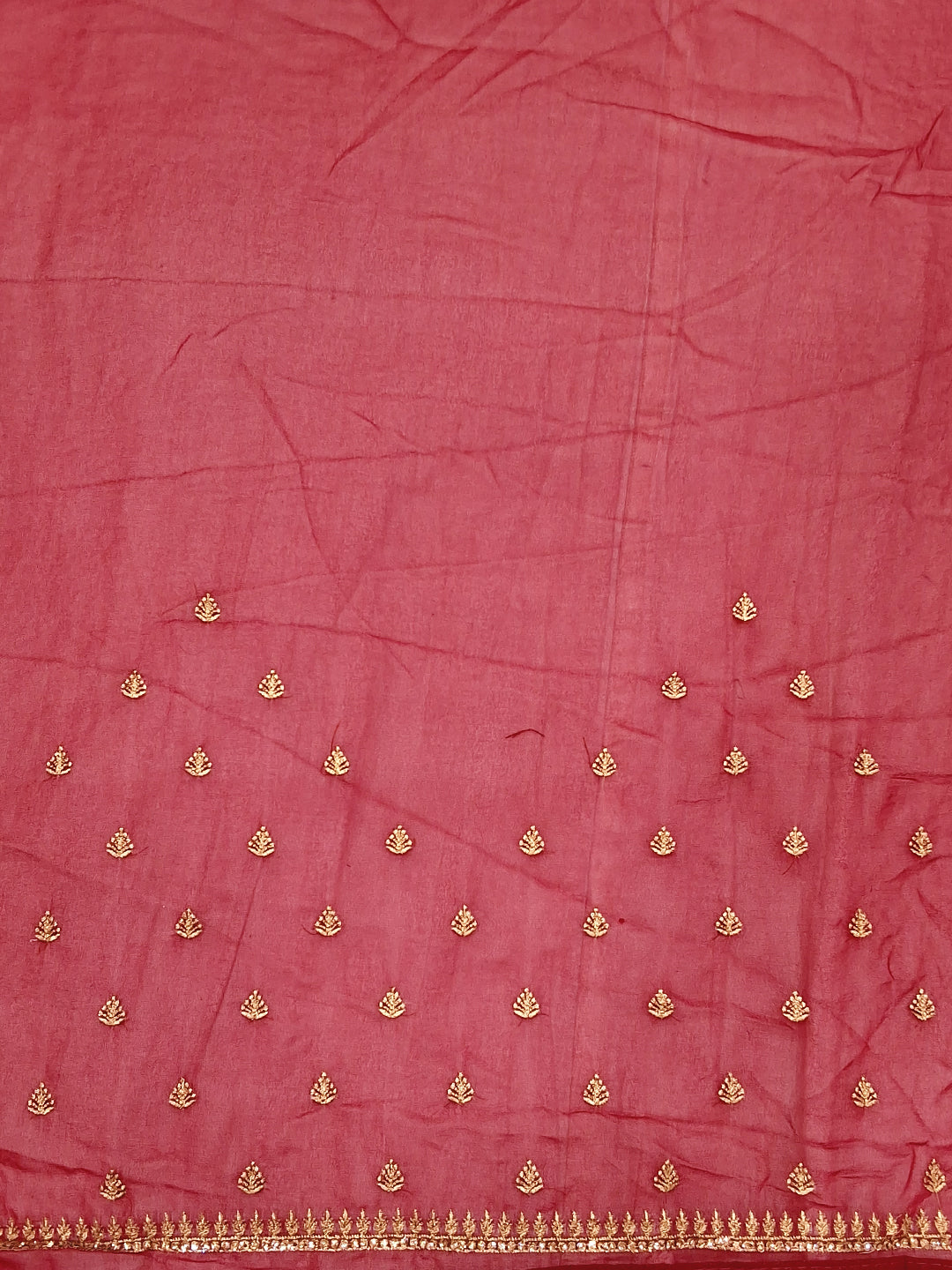 Zari & Stone Embroidered Georgette Saree with Blouse Piece