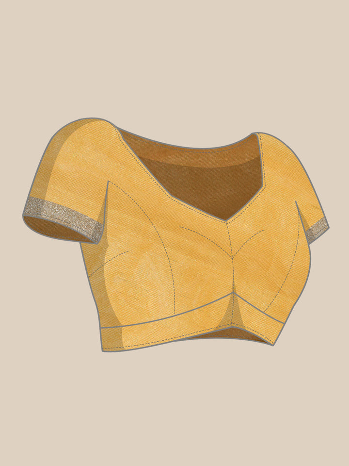 Yellow Bandhej Printed Kota Saree Embellished With Stone Work