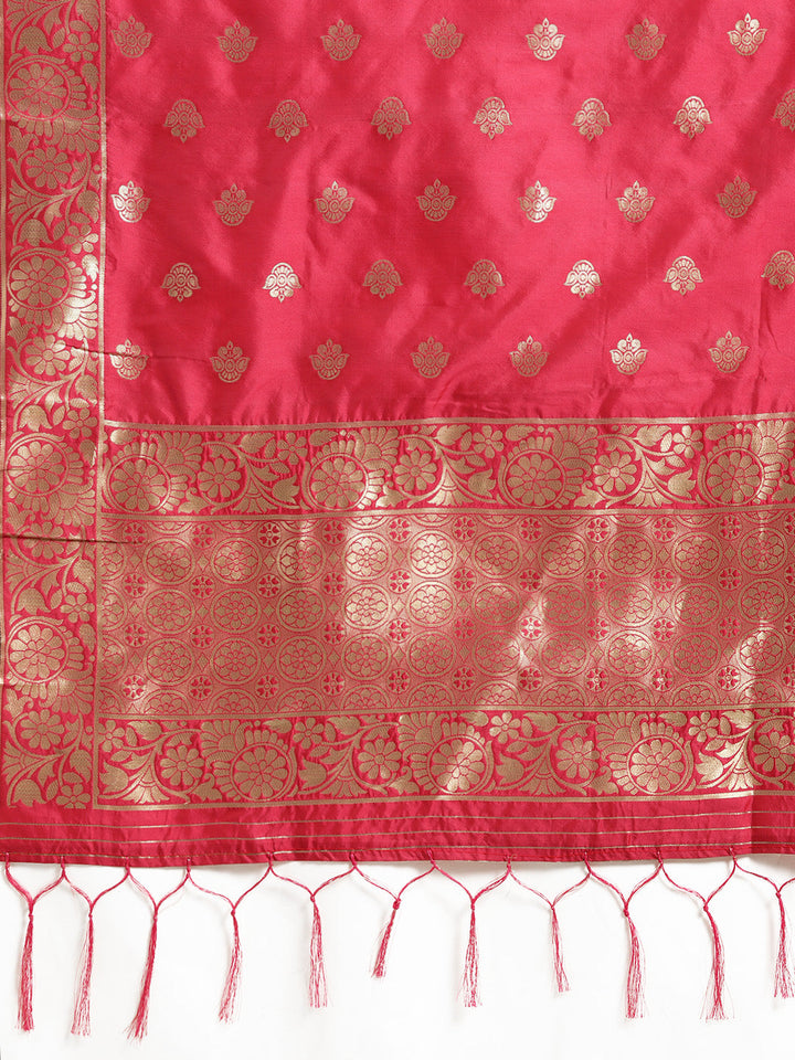 Teal Semi Stitched Banarasi Brocade Silk Lehenga Set with Floral Zari, Meenakari Weaving