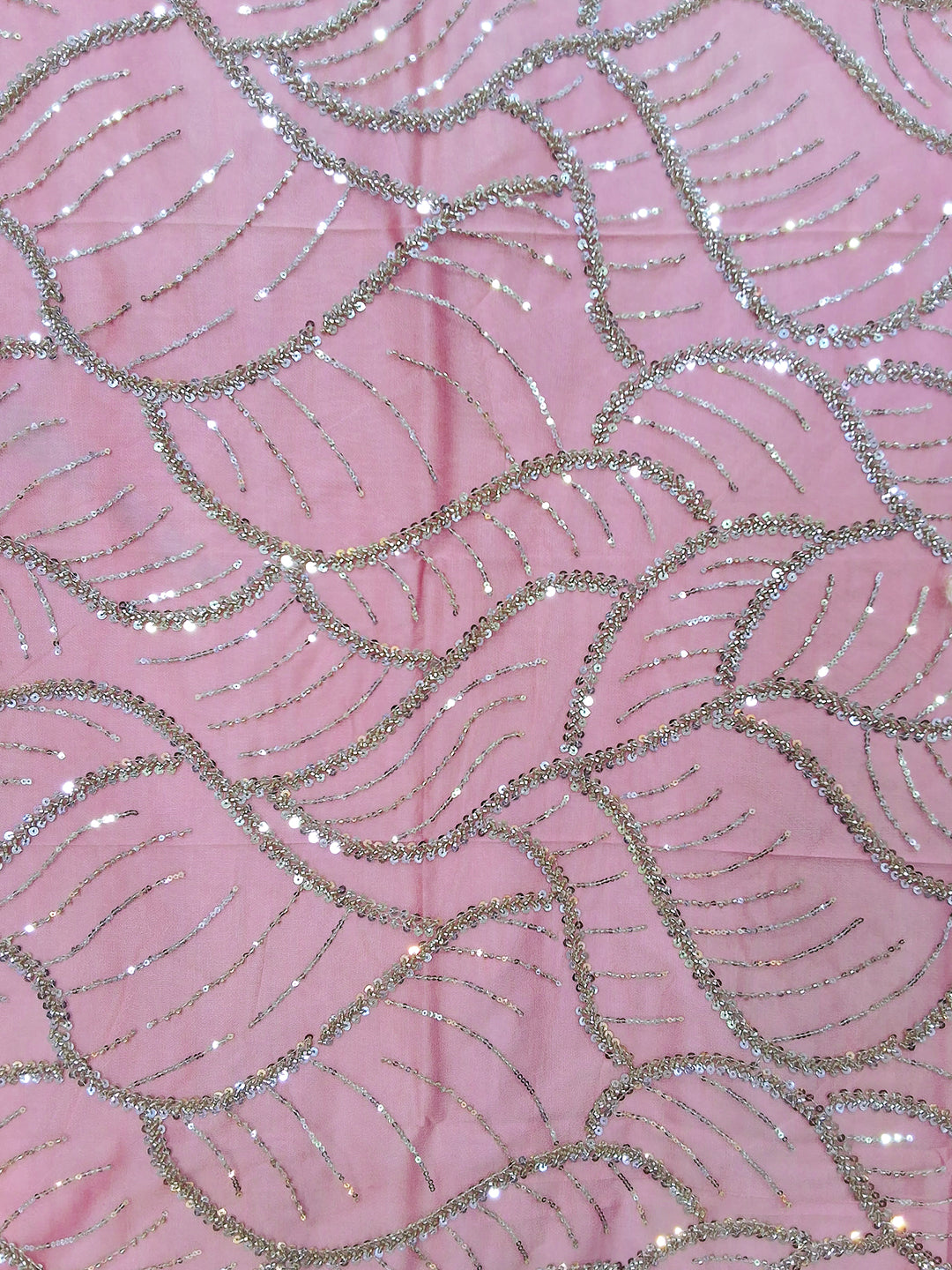Georgette Sequin Embroidered Wave Saree with Blouse Piece