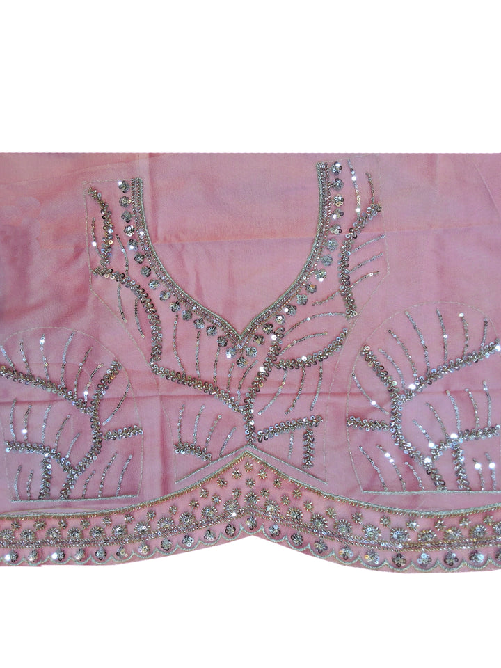 Georgette Sequin Embroidered Wave Saree with Blouse Piece