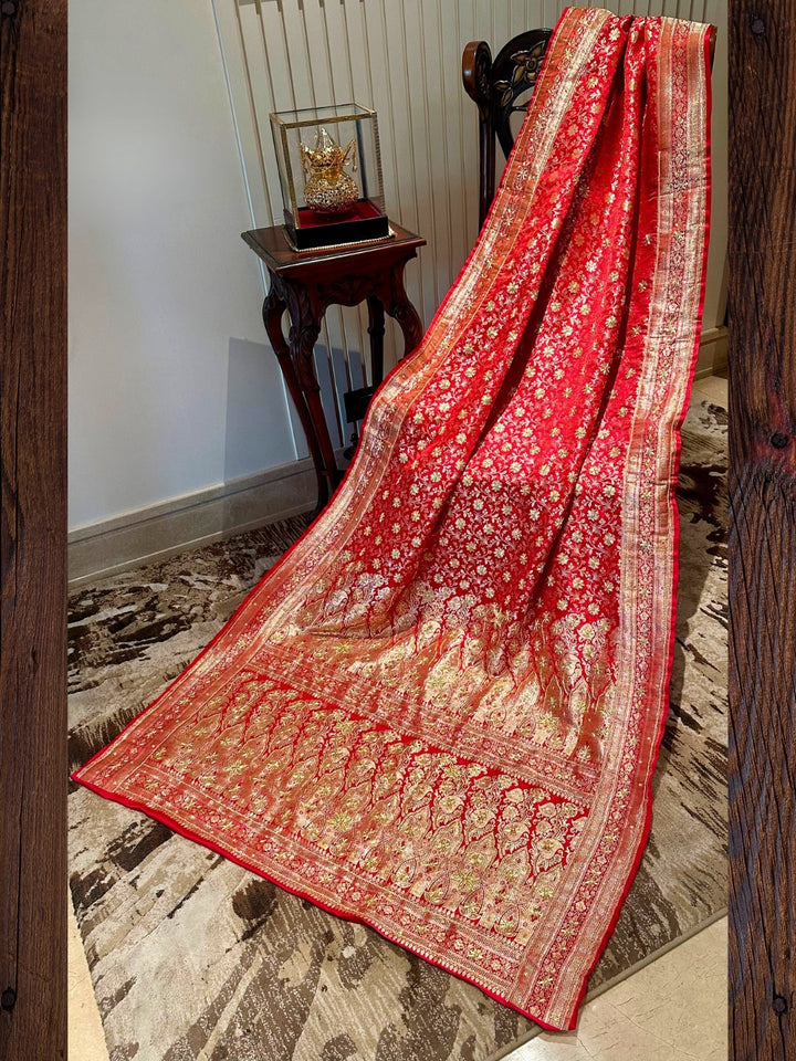 Red Banarasi Silk Saree