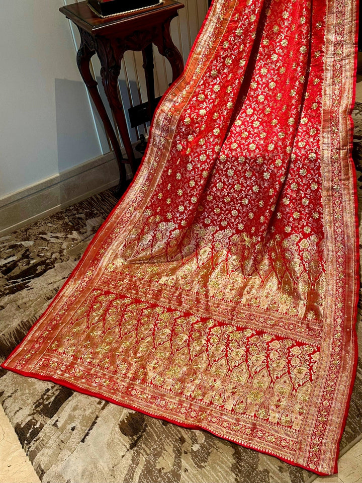 Red Banarasi Silk Saree