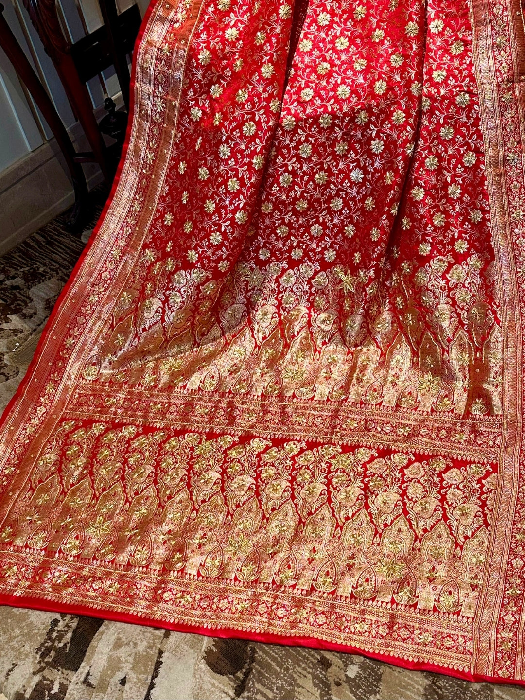 Red Banarasi Silk Saree
