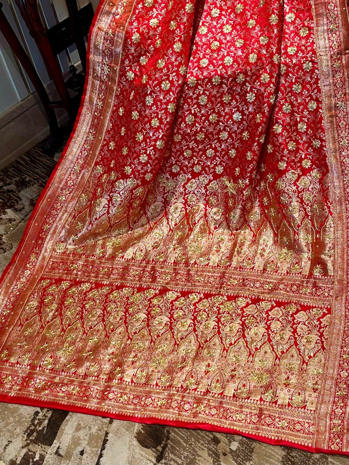 Red Banarasi Silk Saree