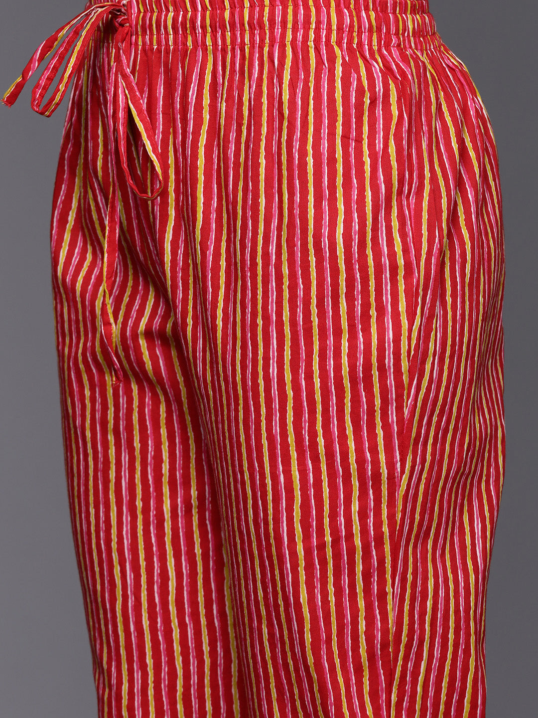 Cotton Batik Print Kurta Set with Bandhani Dupatta