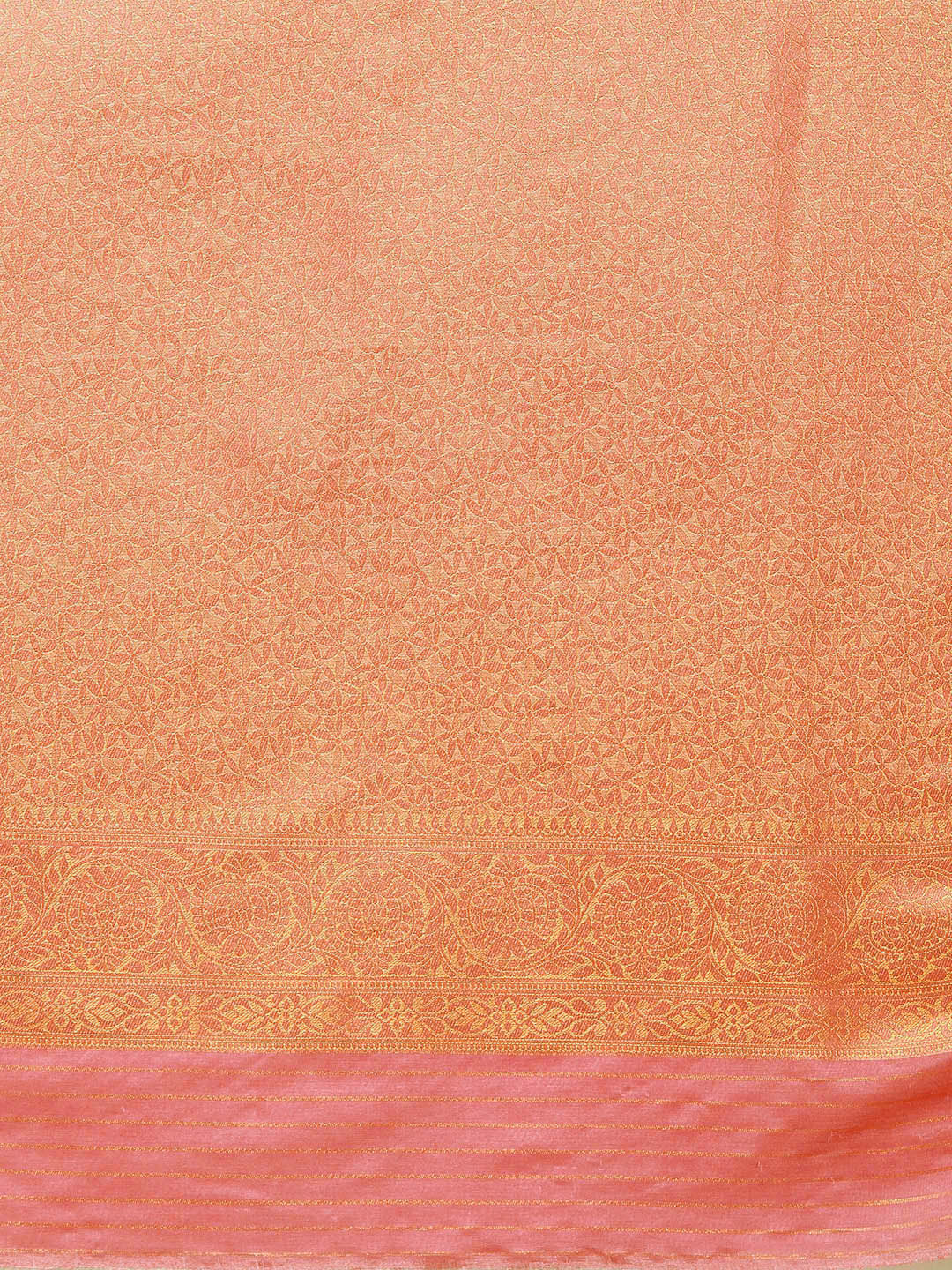 Zari Woven Ethnic Kanjeevaram Handloom Saree with Gold