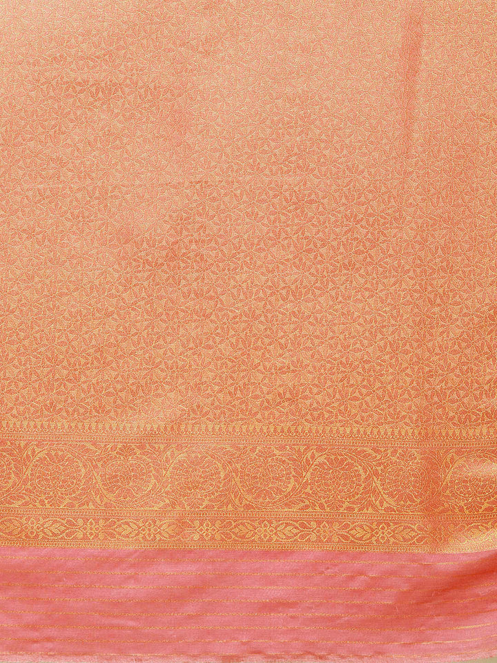 Zari Woven Ethnic Kanjeevaram Handloom Saree with Gold