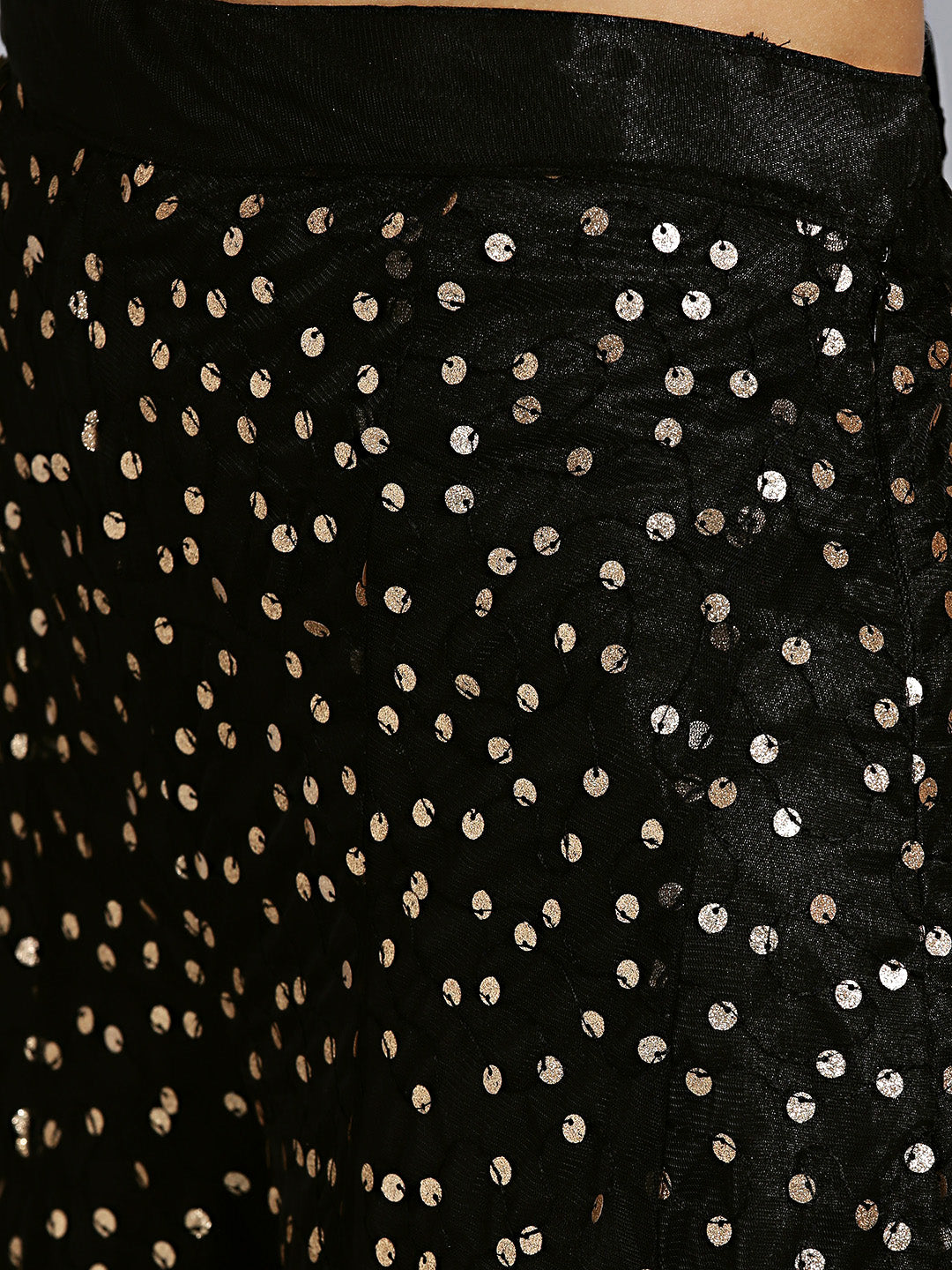 Jewelled Neckline Kurta with Embroidered Pallazo