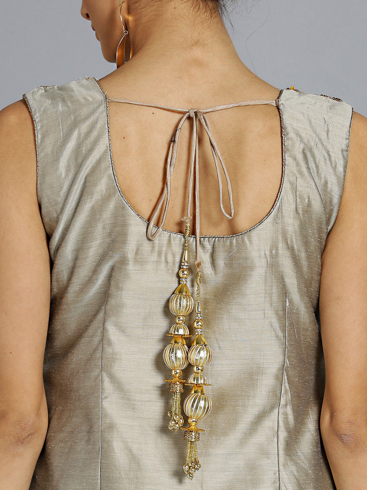 Jewelled Neckline Kurta with Embroidered Pallazo