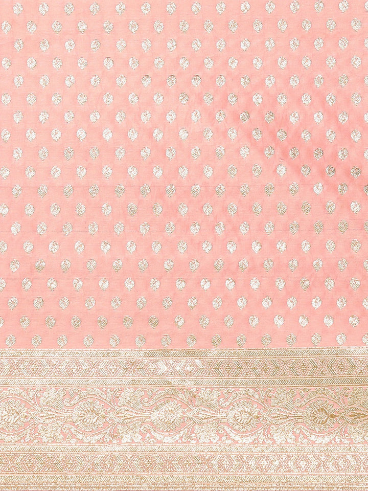 Pastel Pink Kanjeevaram Heavy Silk Traditional Saree