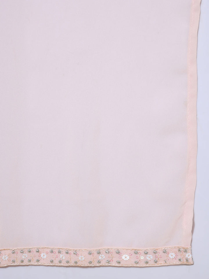 Peplum Resham Zari Embroidered Kurta Set with Afghan Salwar