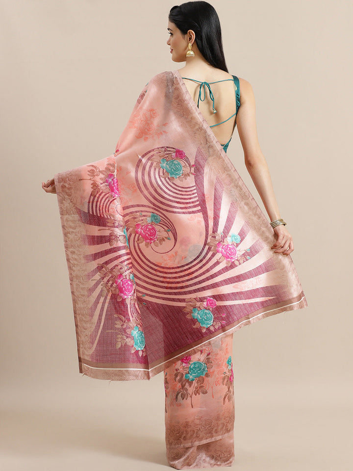 Bhagalpuri Silk Floral Print Saree