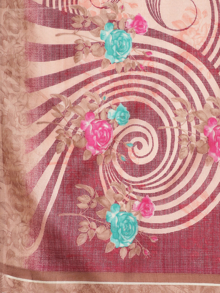 Bhagalpuri Silk Floral Print Saree