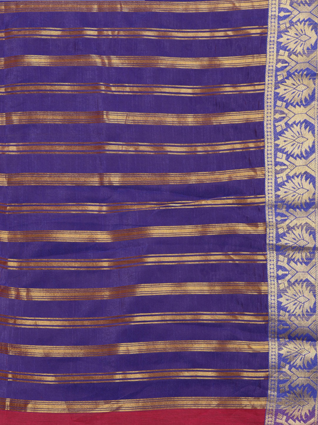 Pink Chanderi Silk Saree with Contrast Zari Woven Border