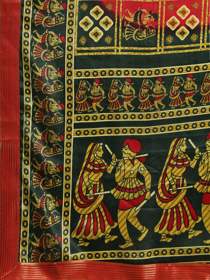 Bandhani Satin Crepe Saree