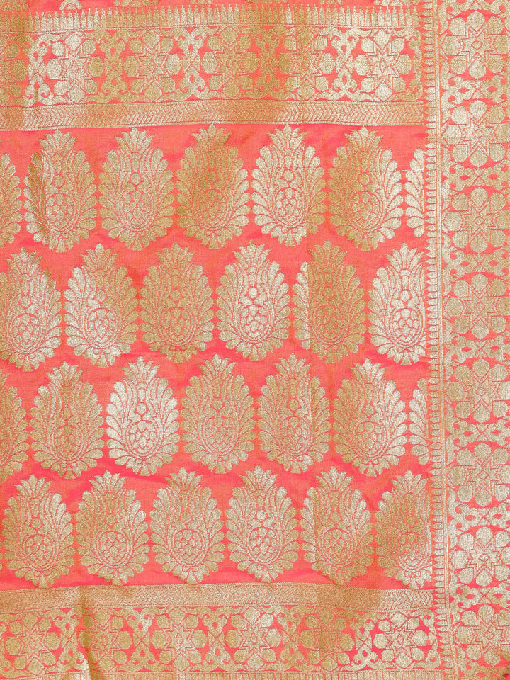 Embroidered Flared Suit with Banarasi Woven Dupatta