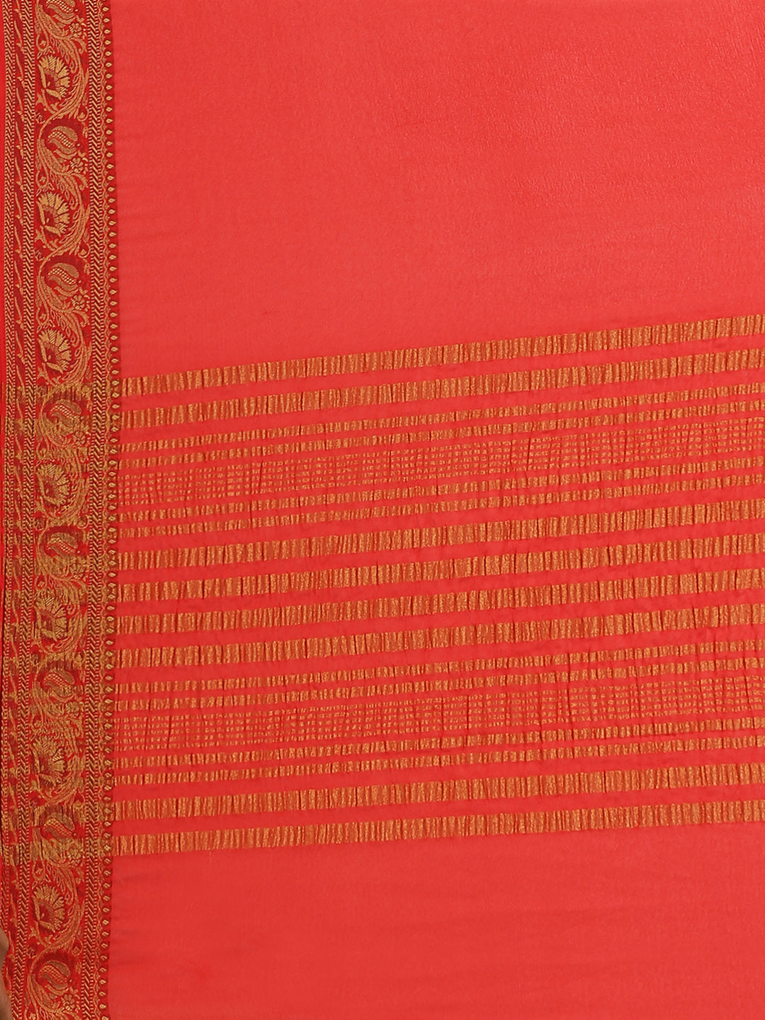 Banarasi Jamdani inspired Ethnic Saree with Floral Intricate border and Heavy Pallu