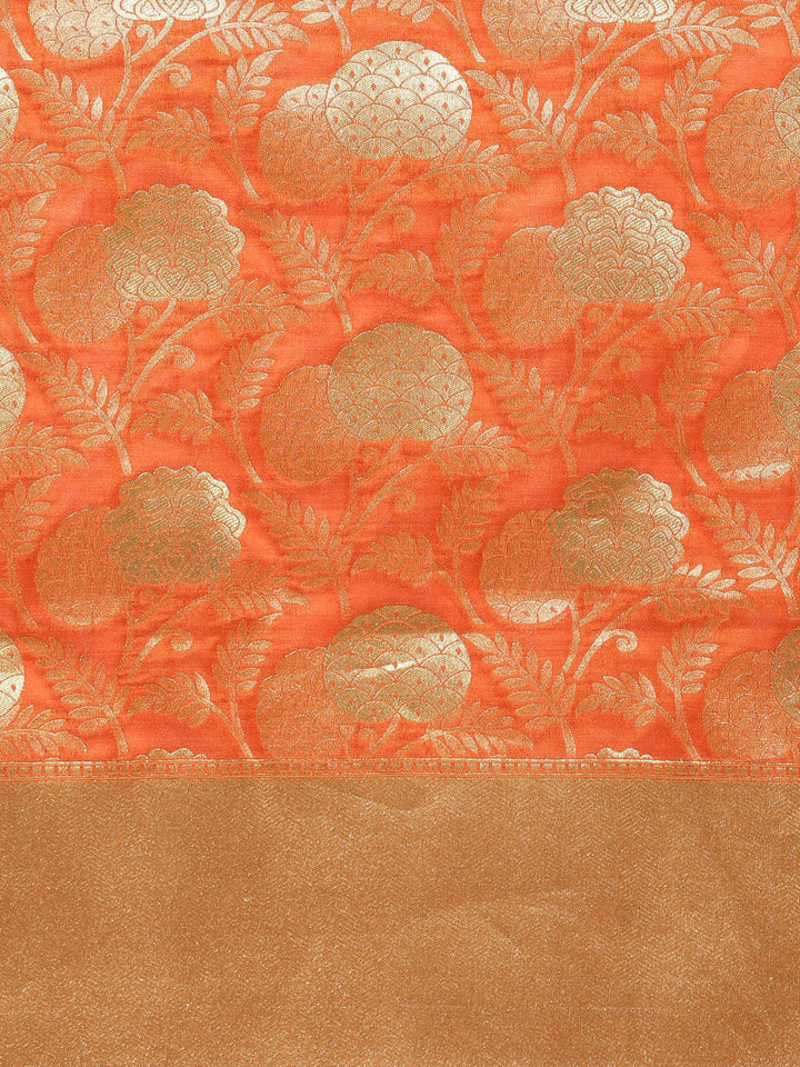 Kanjiwaram Silk Saree with Contemporary Floral Zari Weaving