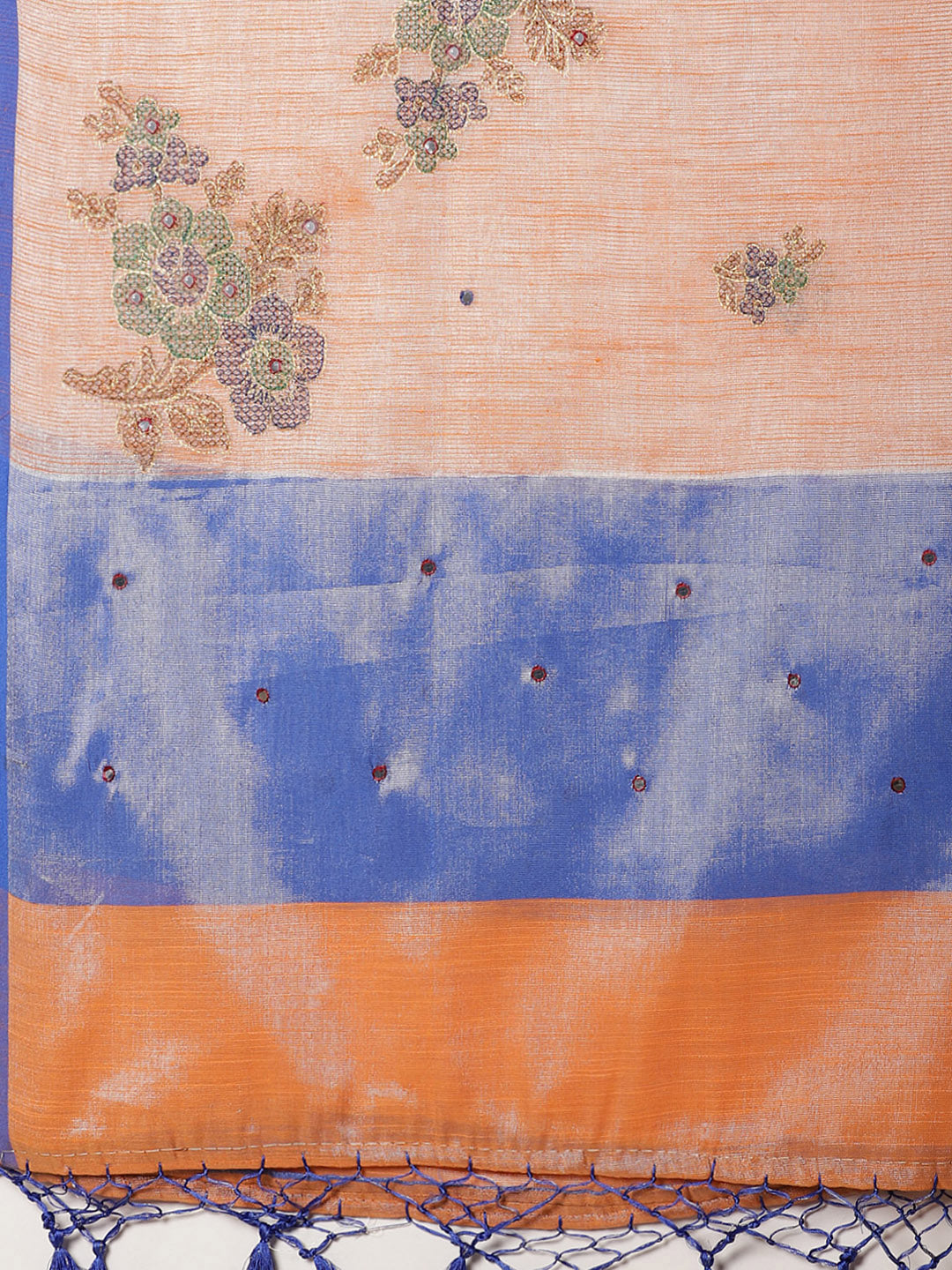 Organza Tissue saree with Resham Cross Stitch