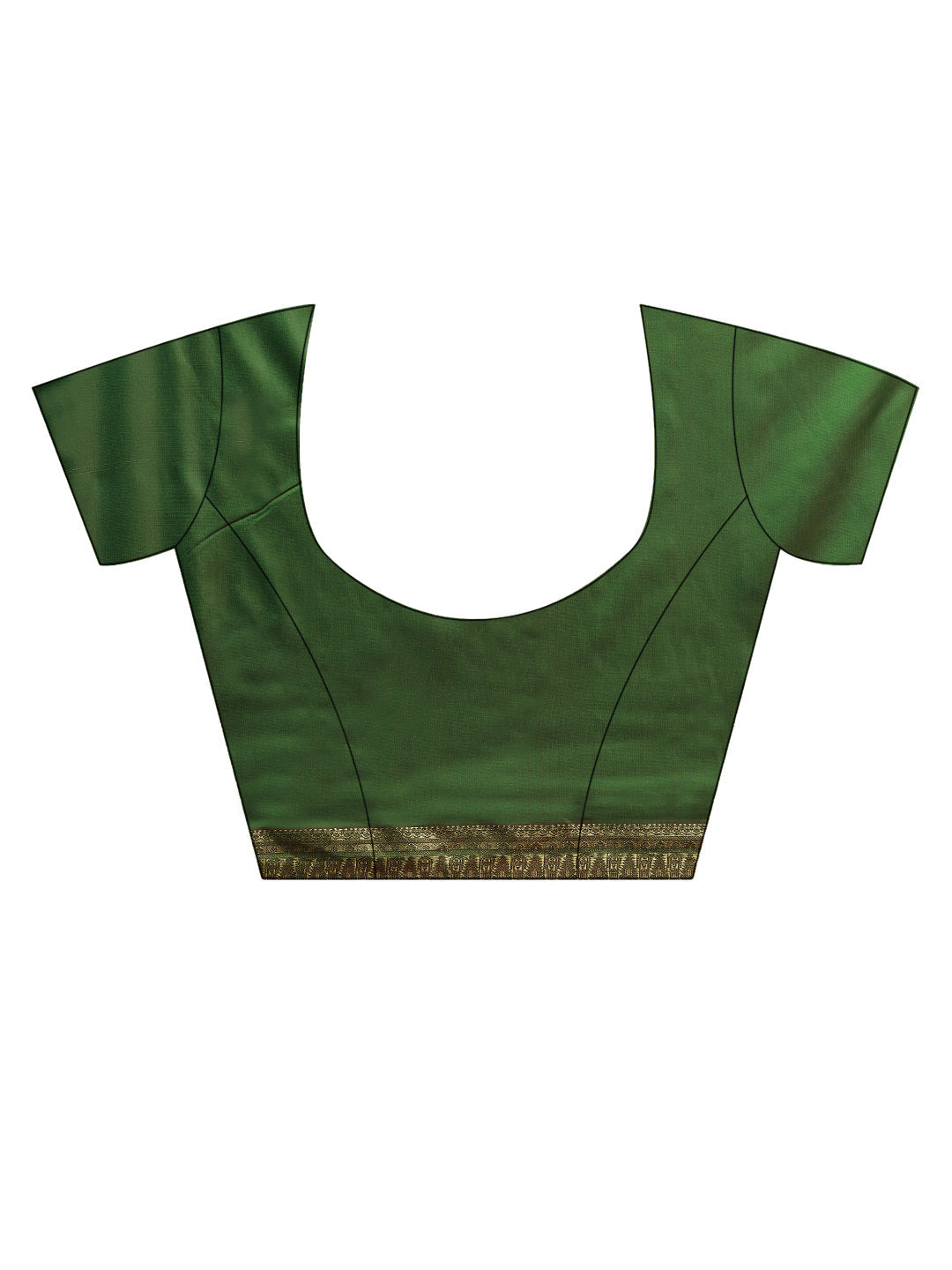 Purple Green Banarasi Silk Saree with Contrast Green Zari Border