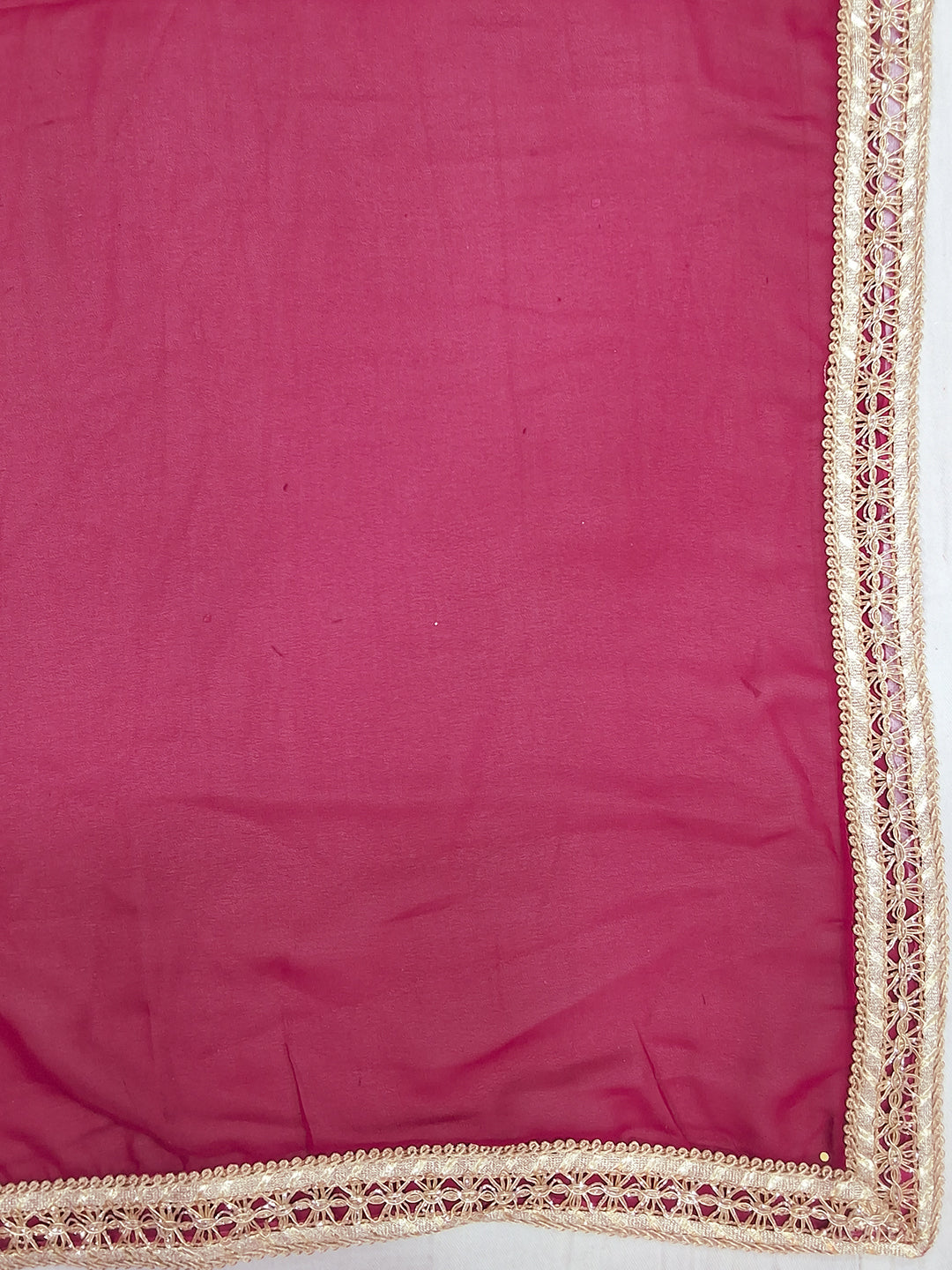 Magenta Zari Embroidered Sharara Suit with Tassel Detailing