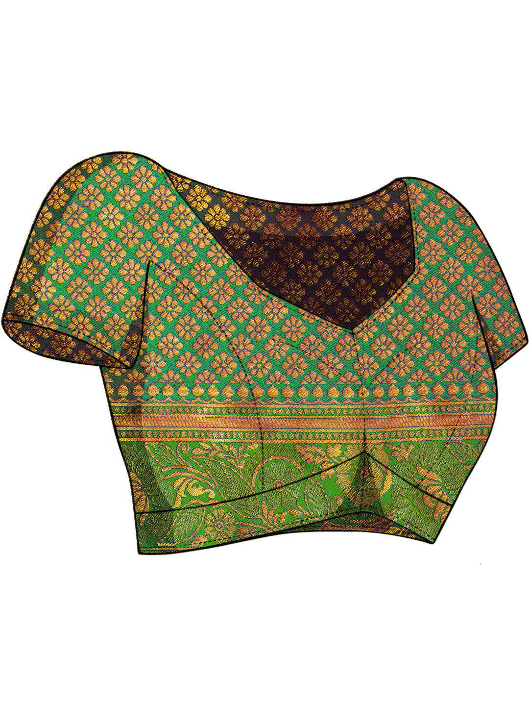 Traditional Brocade Handloom Mysore Silk Saree with Multicolor Meenakari Zari Weaving