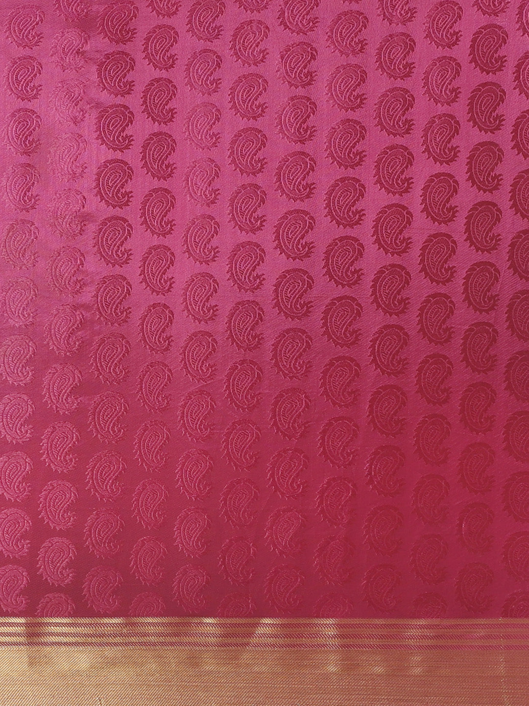 Banarasi Jamdani Embossed Handloom Saree with Paisley Resham Weaving & Woven Zari Border