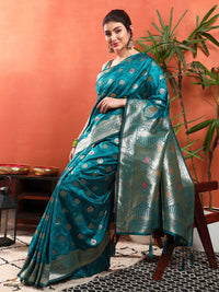 Chhabra 555 Handloom Banarasi Brocade Silk saree with Intricate Meenakari Weaving & Paisley Border